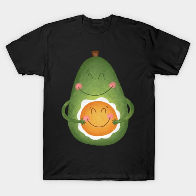 Avocado and Egg T-Shirt by Dogwoodfinch